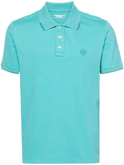 Jacob Cohen Short-sleeve Piqué Polo Shirt In Blue
