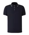 Jacob Cohen Trimmed Polo Shirt In Navy Blue