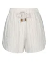 Jacob Cohen Wide Leg Julie Shorts In Beige