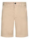 Jacob Cohen Beige Chambray Bermuda Shorts In Beige