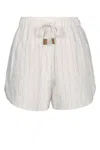 Jacob Cohen Wide Leg Julie Shorts In White