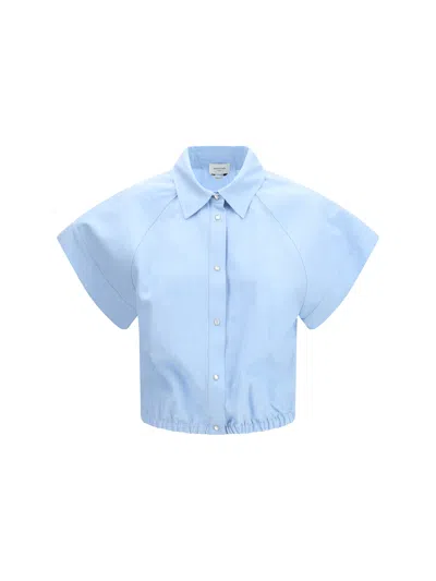 Jacob Cohen Short-sleeve Shirt In Striped Viscose And Linen Canvas In Blue