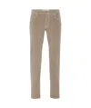 Jacob Cohen Skinny-cut Logo-patch Trousers In Nude