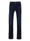 Jacob Cohen Five-pocket Denim Trousers Featuring Belt Loops In Blue