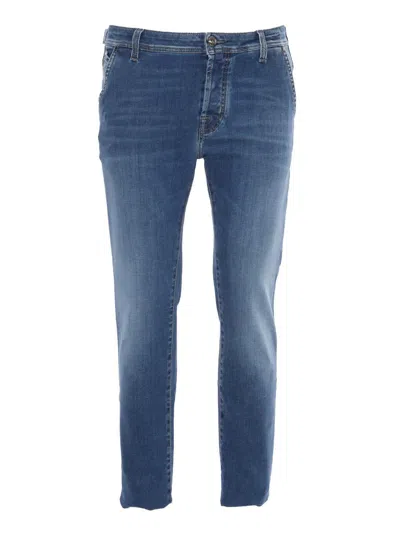 Jacob Cohen Low-rise Slim-fit Tapered Jeans In Blue
