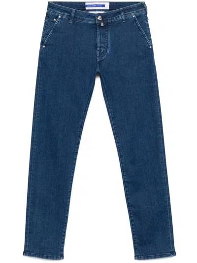 JACOB COHEN SKINNY STRETCH COTTON LONG JEANS