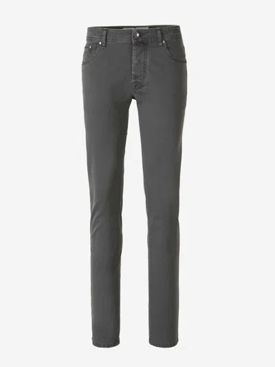 Jacob Cohen Slim Cotton Jeans In Antracite Grey