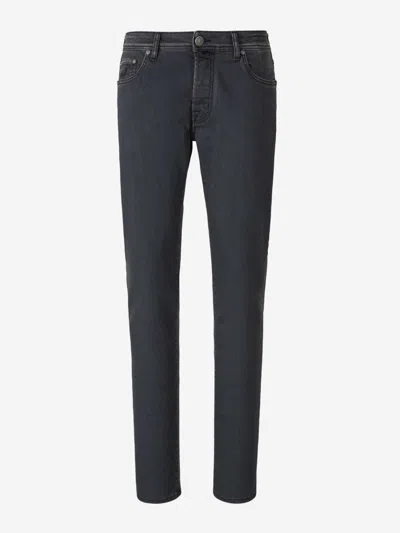 Jacob Cohen Slim Cotton Jeans In Denim Dark Blue