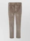 Jacob Cohen Crop Slim Single Pence Henry Pant In Brown