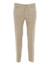 Jacob Cohen Slim Cropped Carrot Pants With Five Pockets In Multi