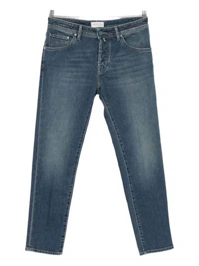 Jacob Cohen Slim Cropped Denim Jeans In Blue