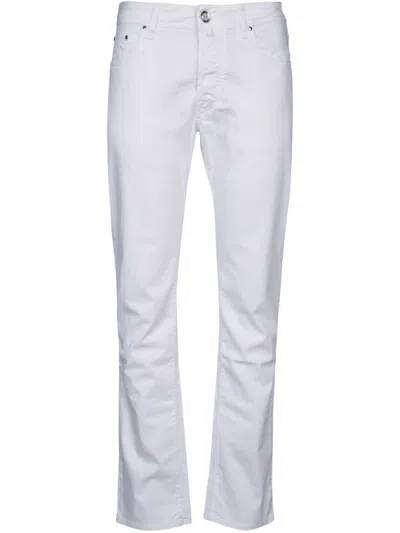 Jacob Cohen Slim Denim Cotton Jeans In White