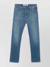 Jacob Cohen Slim Faded Effect Jeans With Belt Loops In Blue