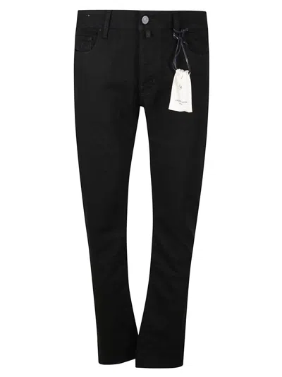 Jacob Cohen Slim-fit Black Jeans With Classic Five-pocket Design In Brown