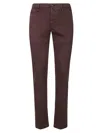 Jacob Cohen Slim Fit Burgundy Trousers In Burgundy