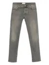 Jacob Cohen Slim Fit Casual Trousers With Faded Grey Wash And Curved Stitch Detail In Gray