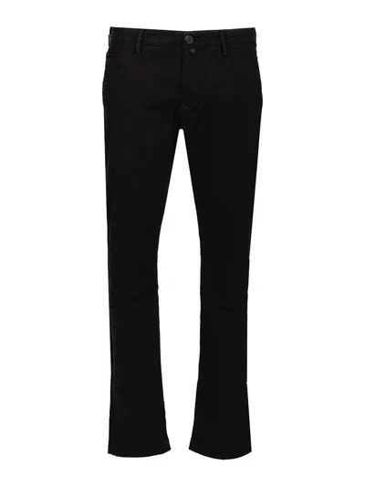 Jacob Cohen Slim-fit Chino Trousers In Black