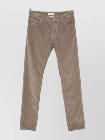 JACOB COHEN SLIM FIT CORDUROY TROUSERS WITH BACK POCKETS