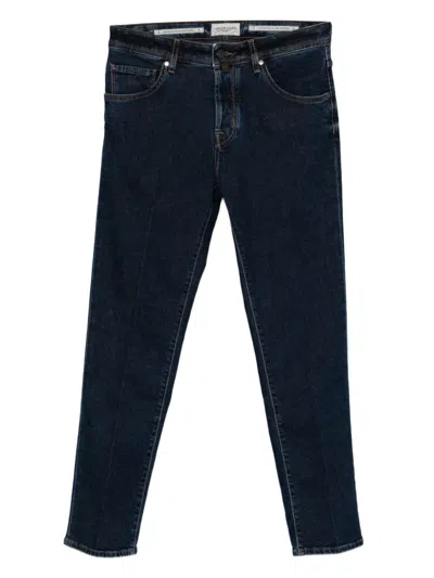Jacob Cohen Slim Fit Cropped Denim Jeans In Black
