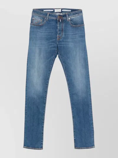 Jacob Cohen Slim Fit Denim Trousers Faded Effect In Blue