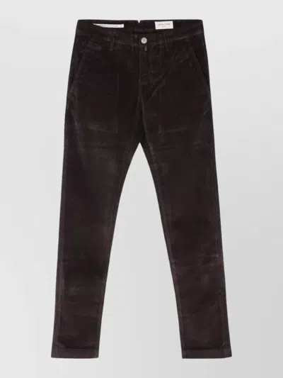 Jacob Cohen Slim Fit Denim Trousers Five Pocket Design In Neutral
