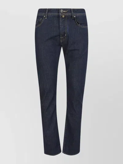 Jacob Cohen Slim Fit Five Pocket Denim Trousers In Blue