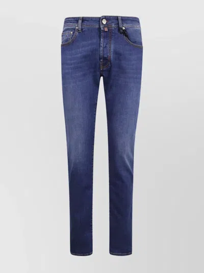 JACOB COHEN SLIM FIT FIVE POCKET DENIM TROUSERS