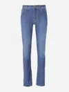 Jacob Cohen Stitched Denim Trousers Featuring Belt Loops