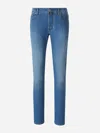 Jacob Cohen Slim Fit Trousers Five Pockets In Denim Dark Blue
