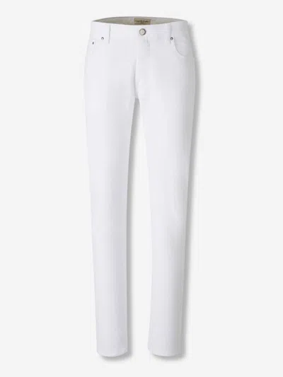 Jacob Cohen Button-fly Jeans In White