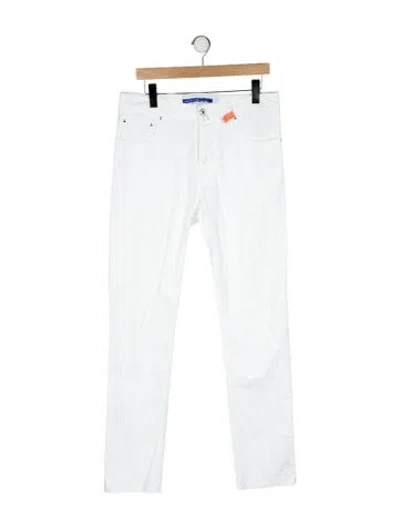 Pre-owned Jacob Cohen Slim Fit Jeans In White
