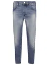 Jacob Cohen Slim Fit Light Blue Cropped Leg Denim Jeans