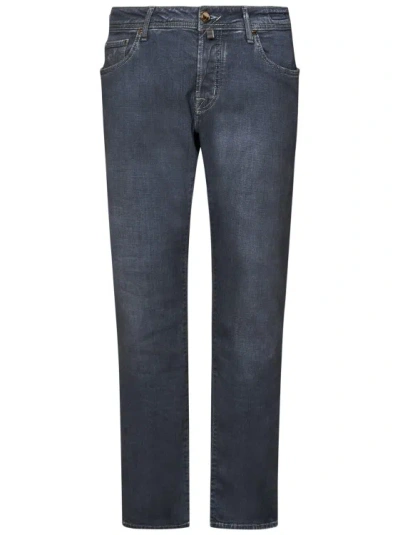 Jacob Cohen Slim Fit Low-waisted Jeans In Blue