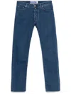 Jacob Cohen Skinny Stretch Cotton Long Jeans In Blue