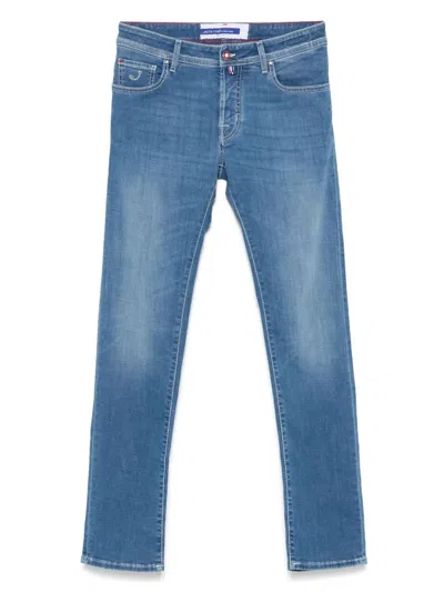 Jacob Cohen Slim Fit Nick Vintage Pants In Blue