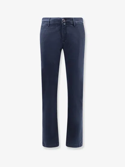 Jacob Cohen Slim Fit Stretch Cotton Trousers In Multi