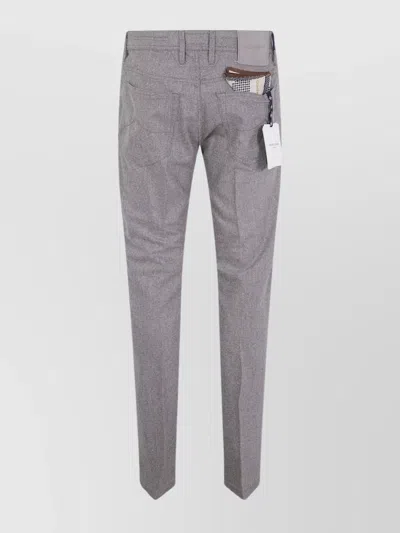 Jacob Cohen Slim Fit Trousers Featuring 5 Pockets In Gray