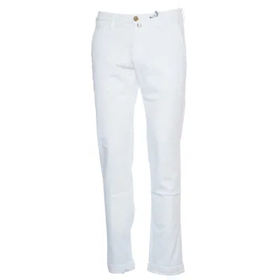 Jacob Cohen Slim-fit White Bobby Jeans With Gold Button Closure
