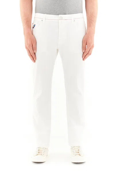 Jacob Cohen Slim-fit White Denim With Unique Logo Detailing