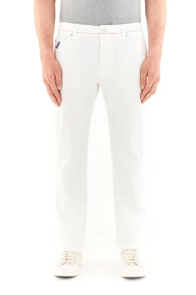 Jacob Cohen Slim-fit White Denim With Unique Logo Detailing