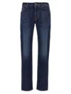 Jacob Cohen Slim Jeans With Back Patch Pockets In Blue