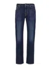 Jacob Cohen Slim Jeans With Back Patch Pockets In Blue
