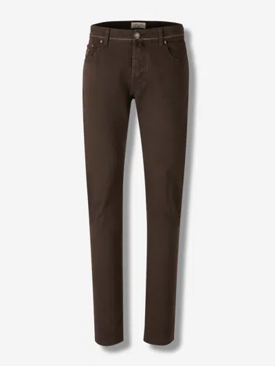 Jacob Cohen Logo-patch Denim Jeans In Brown