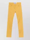 Jacob Cohen Slim Leg Trousers With Belt Loops In Yellow