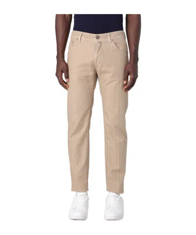 Jacob Cohen Slim-fit Cropped Scott Pants In Neutral