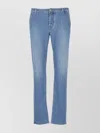 Jacob Cohen Straight Cotton Jeans Rivet Detailing In Blue