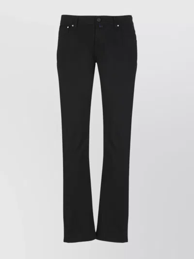 Jacob Cohen Straight Cotton Pants Belt Loops