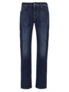Jacob Cohen Slim Jeans With Back Patch Pockets In Blue