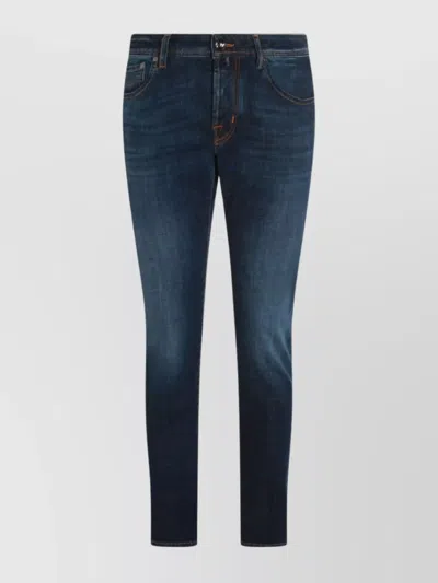 JACOB COHEN STRAIGHT FIT TROUSERS BELT LOOPS