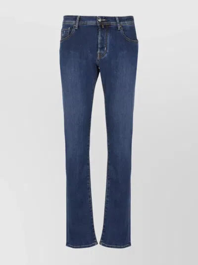 JACOB COHEN STRAIGHT FIVE-POCKET COTTON JEANS
